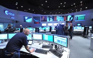 Blick in den ESOC-Kontrollraum in Darmstadt. Von hier wurde die gesamte „Rosetta“-Mission gesteuert. (#11)