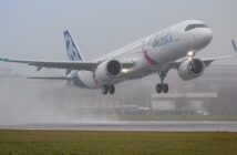 Am 31. Januar 2018 startete der Airbus A321LR in Hamburg-Finkenwerder zum Erstflug.