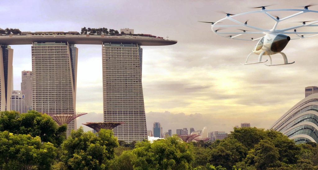 E-volo bietet seinen Volocopter als Flugtaxi der zivilen Luftfahrtbehörde  von Singapur an. (#2)